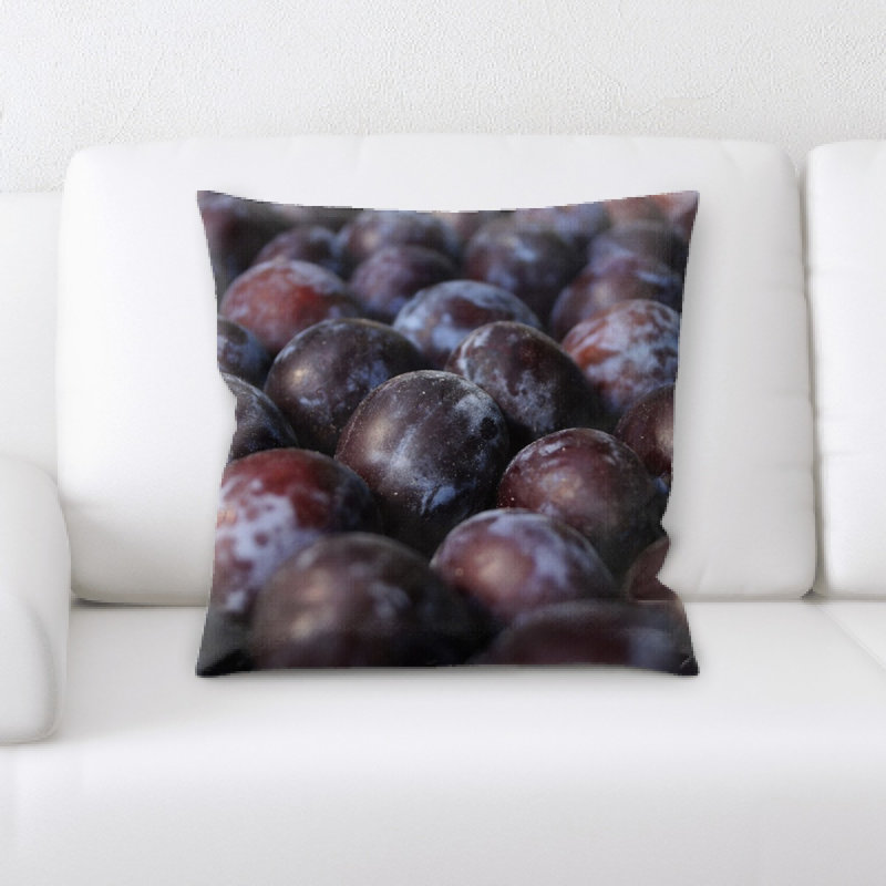 Coussin décoratif prune