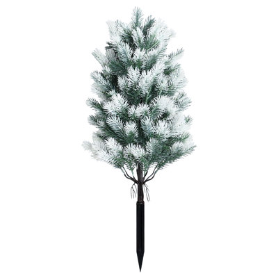 Mini sapins de Noël artificiels 21,6 po avec petits arbres de Noël artificiels avec piquets