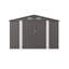Grande remise de jardin en métal 10 x 12 pi avec portes et fenêtres doubles - Édifice de rangement extérieur imperméable pour la cour, le patio et la pelouse