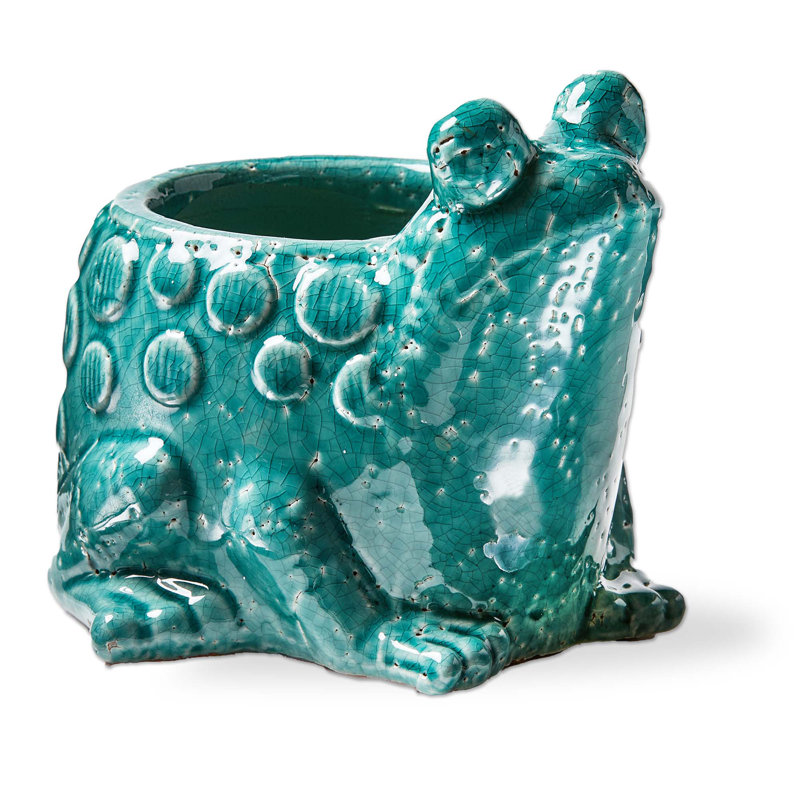 Frog Planter, Teal