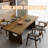 Gimbel 4 - Person Pine Solid Wood Solid Wood Top Double Pedestal Dining Set-450647988