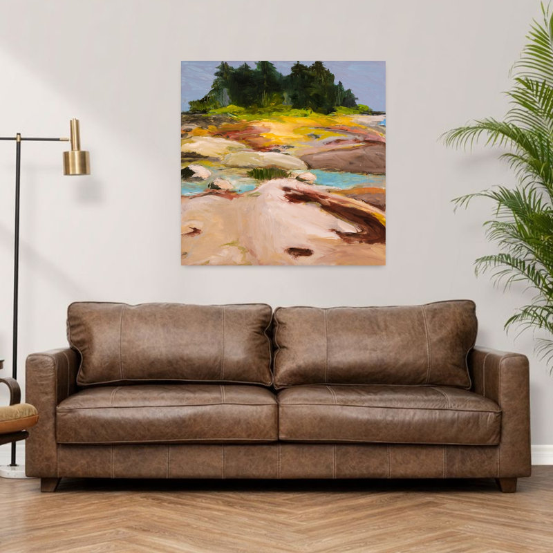 Secret Place, paysage abstrait contemporain, art naturel, H 36 po x l 36 po