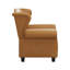 Fauteuil inclinable orange - Pieds en bois, cuir technique doux pour un fauteuil de salon relaxant réglable, pieds décoratifs