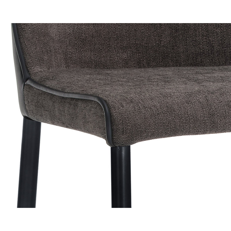 Upholstered Counter Stool, Counter Stool (25.75" Seat Height), Gray/Black