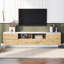 Meuble télé moderne avec meuble télé avec rangement multifonctionnel et centre de divertissement avec dispositif de rebond de porte-783395715