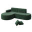 No Assembly Required Corner Sofa, L-Shape Sectional Sofa With 2 Pillows-1426268445