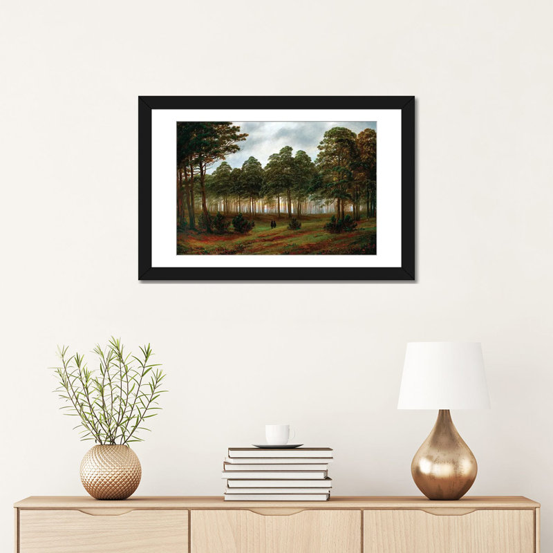 «Evening, 1820-26», impression sur toile, Papier d'art encadré noir, Blanc, H 16 po x l 24 po x P 1 po