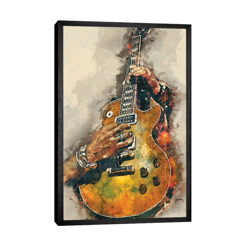 Slash's Electric Guitar - Print on Canvas, Black Framed, 66.04 cm H x 45.72 cm W