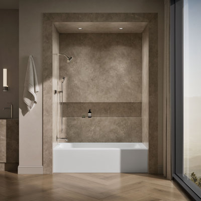 Baignoire de trempage en alcôve de 66 po x 32 po Bellwether®
