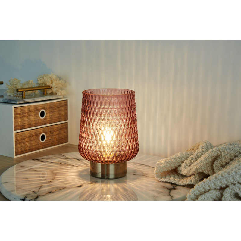 Broch Metal Novelty Lamp, Pink