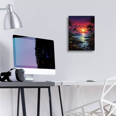 Art mural en verre tropical 7 pi par Momart