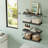 Retro Wood Grain Veneer Gray Wall-Mounted Storage Rack 4-Piece Set, Floating Design With Concealed Bracket, A Wall Decoration, Suitable For Storage In Kitchens, Bathrooms, And Bedrooms.-490342816