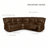 6-piece Faux Leather Reclining Sectional Sofa with Storage Console & Cup Holders-470689675