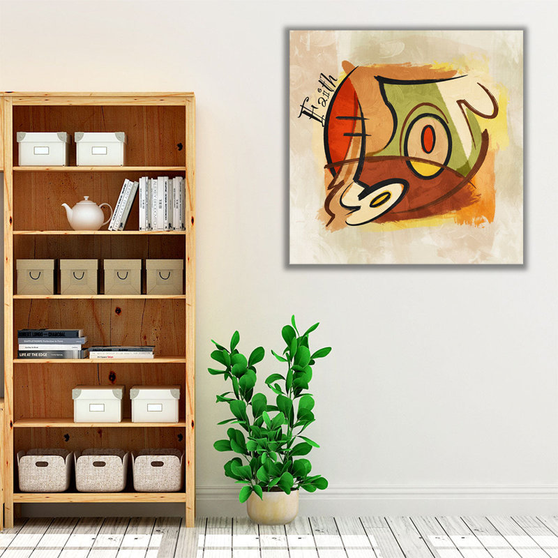 Faith Abstract - reproduction d'art sur toile, H 30 po x l 30 po