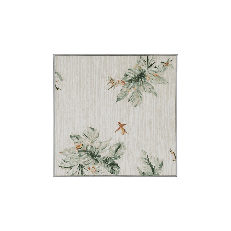 Tapis gris soyeux et moelleux, Carré 4 pi