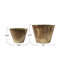 Vase Aelia en métal cannelé avec laiton antique vieilli-114139072-114139073