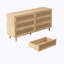Rattan Wood Console with Drawer Storage-809274564-809274566
