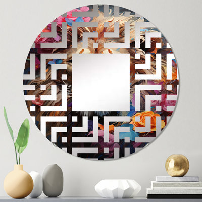Miroir décoratif Eernal Majesty Lion Timless Gaze II - Maze-MIR115260-Rond