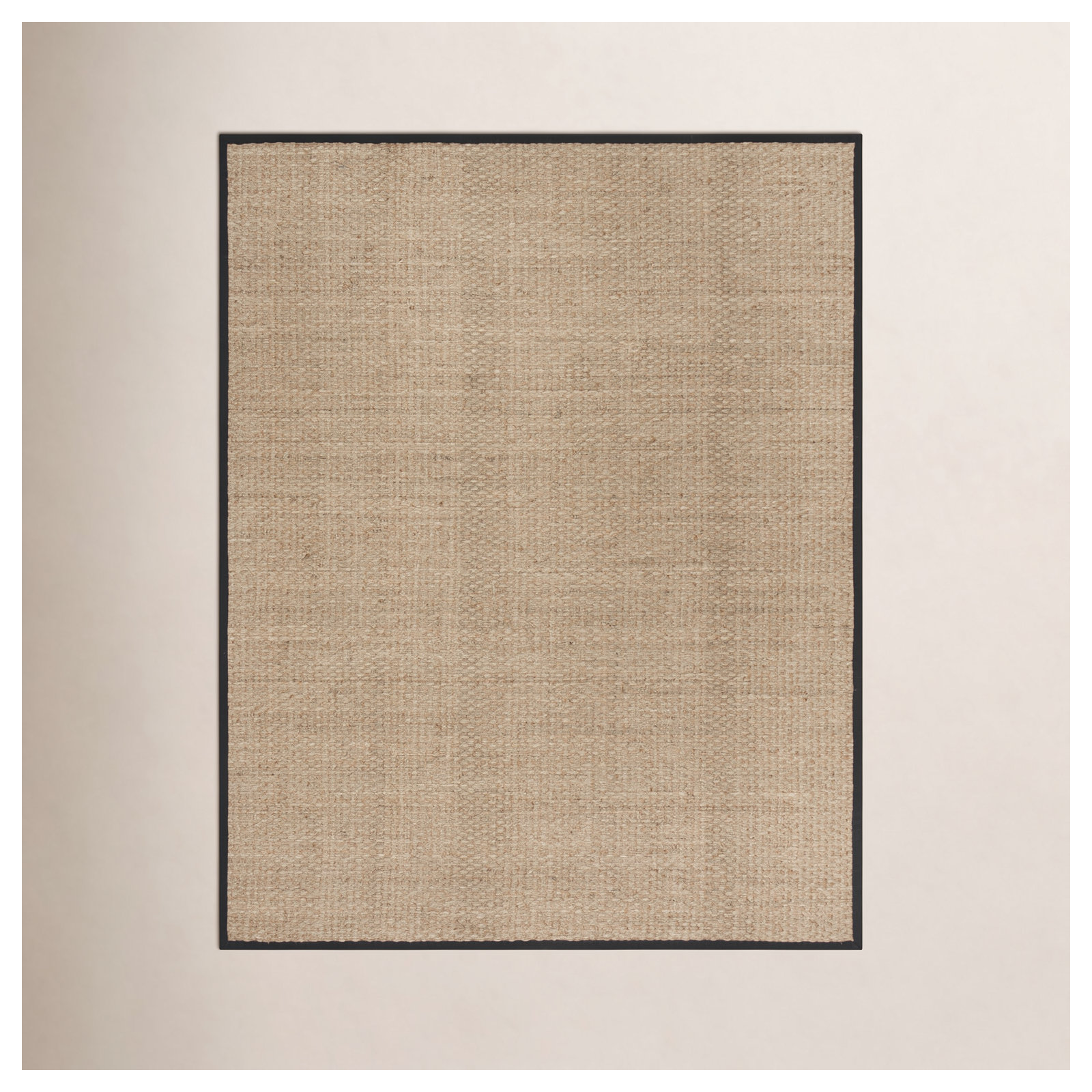Auckland Natural/Black Area Rug, Rectangle 9' x 12'