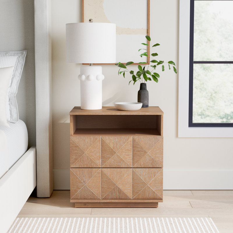 Iriye 2 - Drawer 23.6" Nightstand, Natural