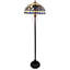Lampe de plancher bleu/blanc à motif floral 61 po Halpin