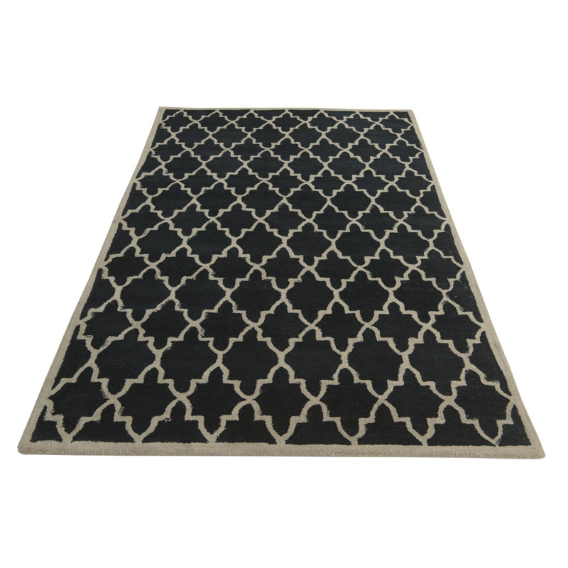 Tapis noir Otto