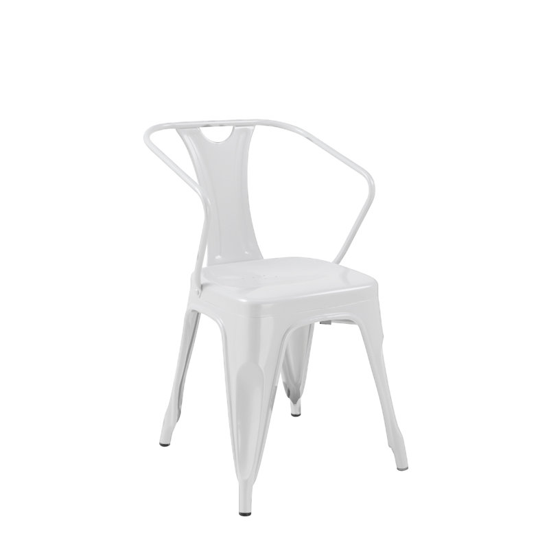 Alisa 17.5'' H Metal Armchair, White