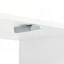 Meuble télé blanc pour les grandes téléviseurs de 95 po ou moins, avec portes d'armoire arquées et éclairage à DEL intelligent, console média fonctionnelle pour téléviseurs de 95 po, bande, salon spacieux-102448256