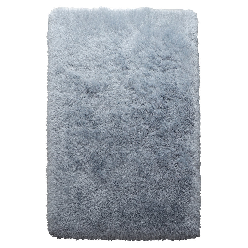 Tapis à poil long gris Gunhwat, Rectangle 8 pi x 10 pi