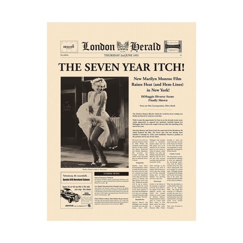 The Seven Year Itch a Hand Embelished Textured Canvas, 48" H x 36" W x 1.5" D