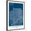 «San Francisco Map Regal Blue» par Jake Goossen, reproduction d'art sur toile encadrée
