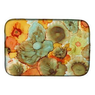 Abstract Flowers Drying Mat