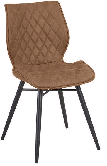 Algol Polyurethane Upholstered Side Chair, Orange