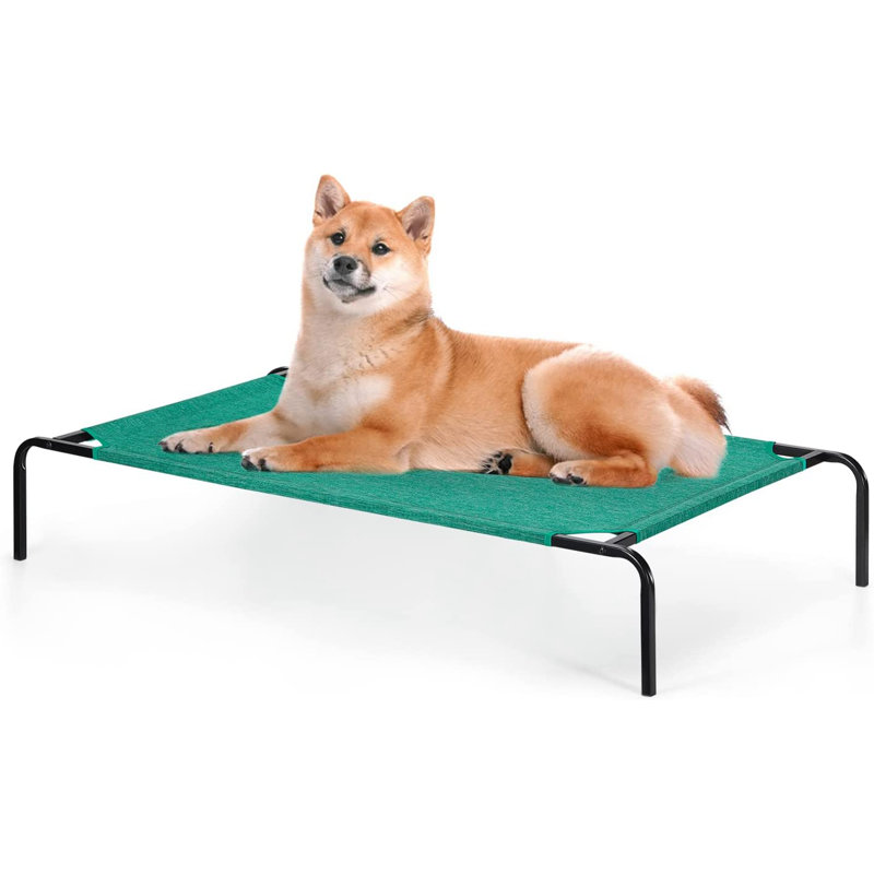 Lit surélevé surélevé pour chien, Vert, L 32 po x P 21,2 po x H 7,5 po