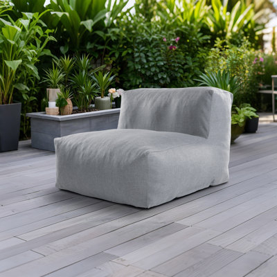 Outdoor Middle Sectional Sofa Single Size Patio Bean Bag Chair For Patio, Garden And Swimming Pool by Ebern Designs