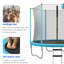 Trampoline pour enfants avec filet de sécurité, panier de basketball et échelle, trampoline récréatif extérieur facile à assembler