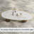 Modern 54" Coffee Table, White Sintered Stone Table-top, 3 Stainless Steel legs, Free form-2094501023