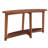 Amarius 60-Inch Console Table, Mid-Century Modern Wood Design, Warm Chestnut Finish, Tapered Legs, Oval Top, 0.5 in. Thick Surface, Spacious Underneath Storage