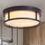 Plafonnier encastré rond 2 lumières Arath
