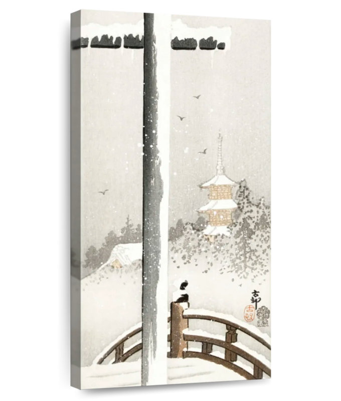 Torii In The Snow, 54" H x 27" W