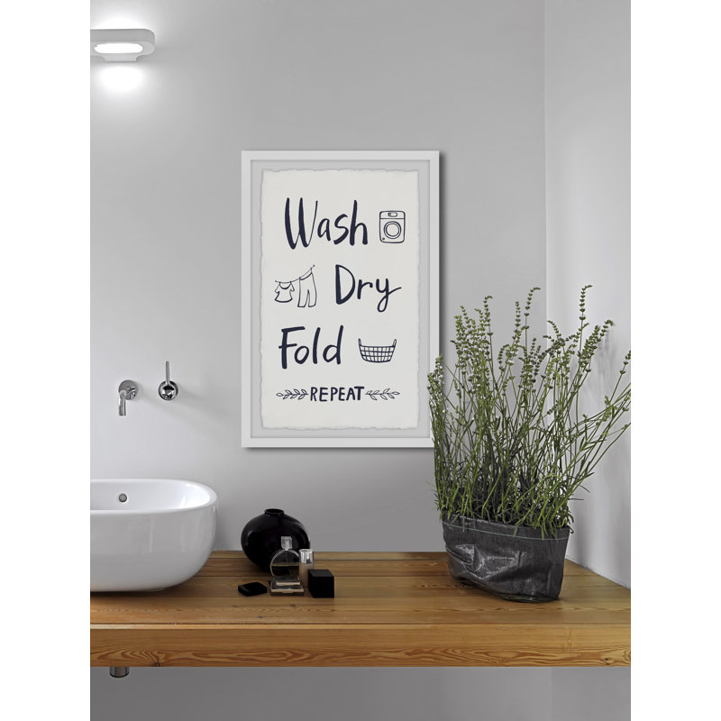«Laundry Cycle Process», reproduction encadrée, H 24 po x l 16 po x P 1,5 po