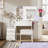White Vanity Desk With Mirror And Lights,Makeup Dressing Vanity Table Set With 4 Large Drawers,Bedroom Set With Vanity Mirror 3 Lighting Color Adjustable,White