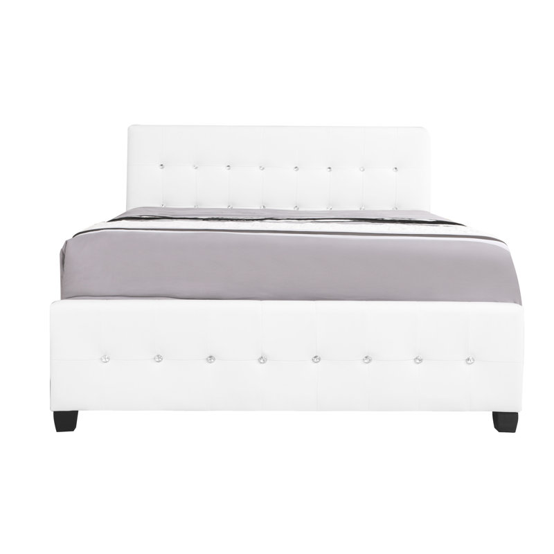 Le grand lit transitionnel blanc et élégant - 43 po x 63 po x P 88 po - Le processus d'assemblage facile ajoute du glamour à la maison. Des étapes simples et résistantes rehaussent le style intérieur.