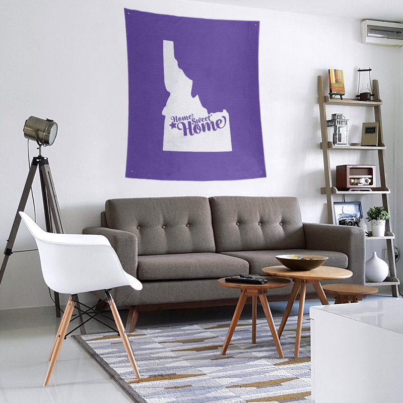 Tapisserie Home Sweet Boise, H 60 po x l 51 po, Mauve