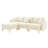 Boucle Fabric 3 Couch Convertible L Shape With Distinctive Shell-Shaped , Removable , And Cylindrical Legs Wrapped In Self, Beige, Modern Style For Office, Build, Soft Breathable Seating Foam Spring-966548774