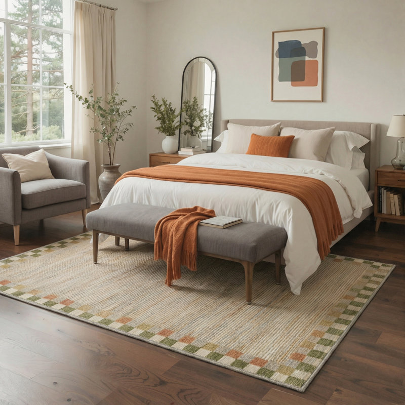 Tapis d'intérieur à motif géométrique Coady, Rectangulaire 8 pi x 10 pi
