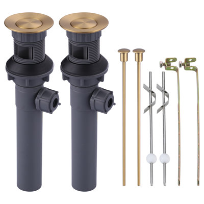 Lift Rod Bathroom Sink Drain with Overflow