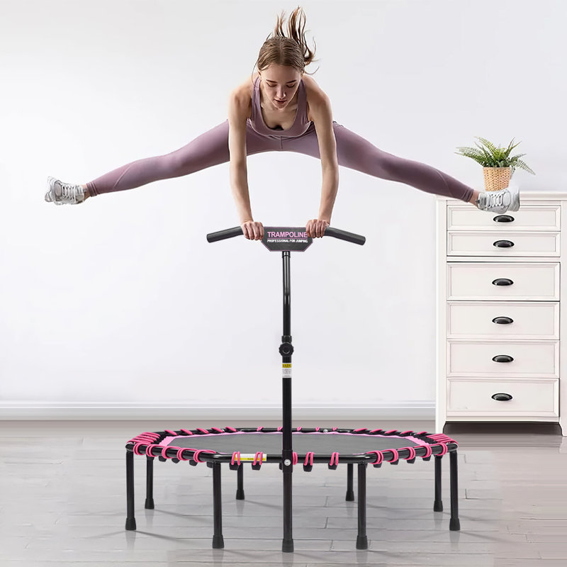 Freeport Park ft Octagon Backyard Trampoline, Black/Pink