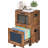 2 Drawers File Cabinet, Rolling File Cart, Small Filing Cabinet On Wheels Under Desk, Home Office Mobile Filing Organizer Box File Basket For A4, Letter Files, Rustic Brown