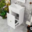 Meuble-lavabo mural moderne avec lavabo en céramique, grand tiroir et rangement latéral pour les petits espaces-129182809